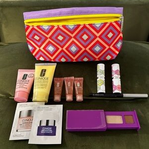 Clinique bundle of makeup and skincare including full size lipsticks 💄